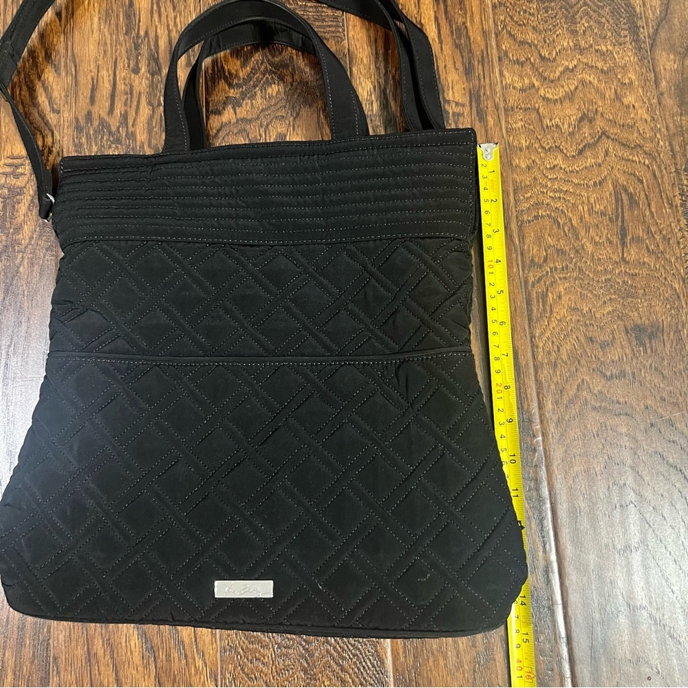 Vera Bradley Black Quilted Tote with Detachable Convertible Crossbody Strap - Picture 12 of 13